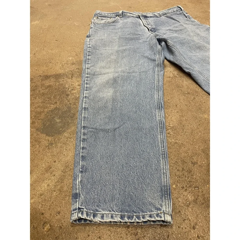 Carhartt‎ Jeans Mens Light Blue Denim Relaxed Straight Leg 5-Pocket Zip Fly Work